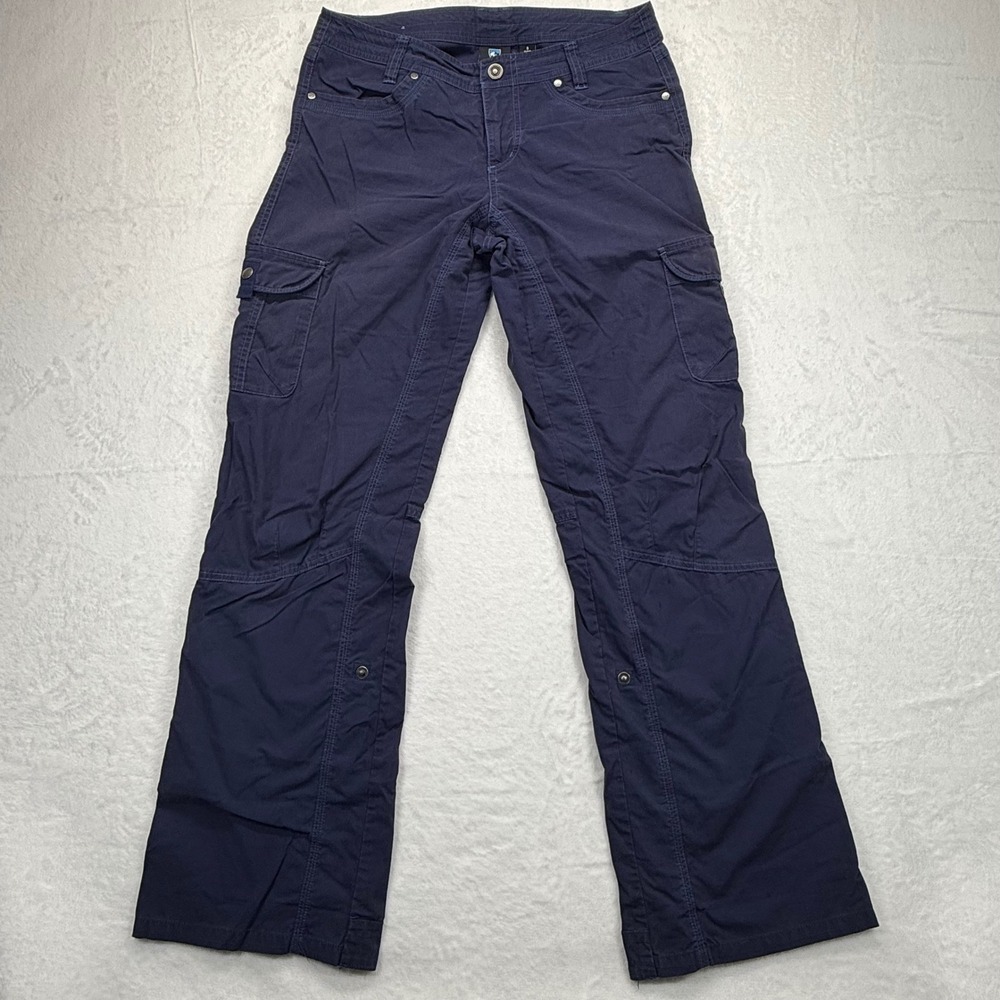 Kuhl Traverse Cargo Pants Hiking Travel Convertible Blue Size 8 READ‎